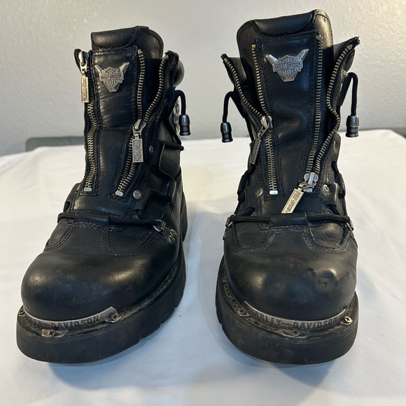 Harley-Davidson Other - Harley-Davidson Black Leather Brake light Motor Cycle Riding Boots Size 9